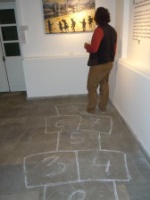 Hasan Zeybek posing for me on the hopscotch 